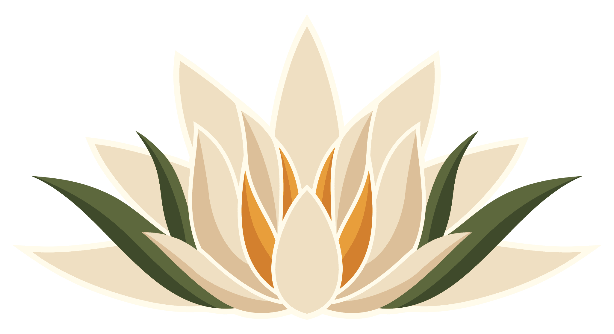 A white flower with green leaves on it.